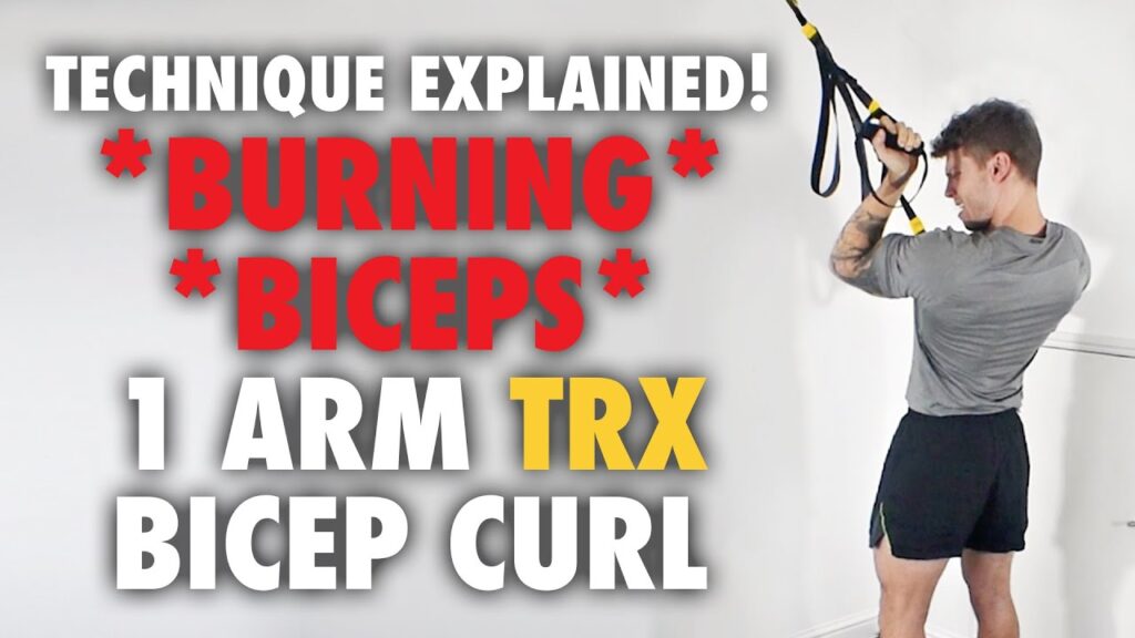 TRX ONE ARM Bicep Curls for EXTRA bicep squeeeeze⁣ *TECHNIQUE EXPLAINED*
