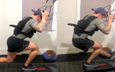 My current favourite TRX legs superset with weighted vest