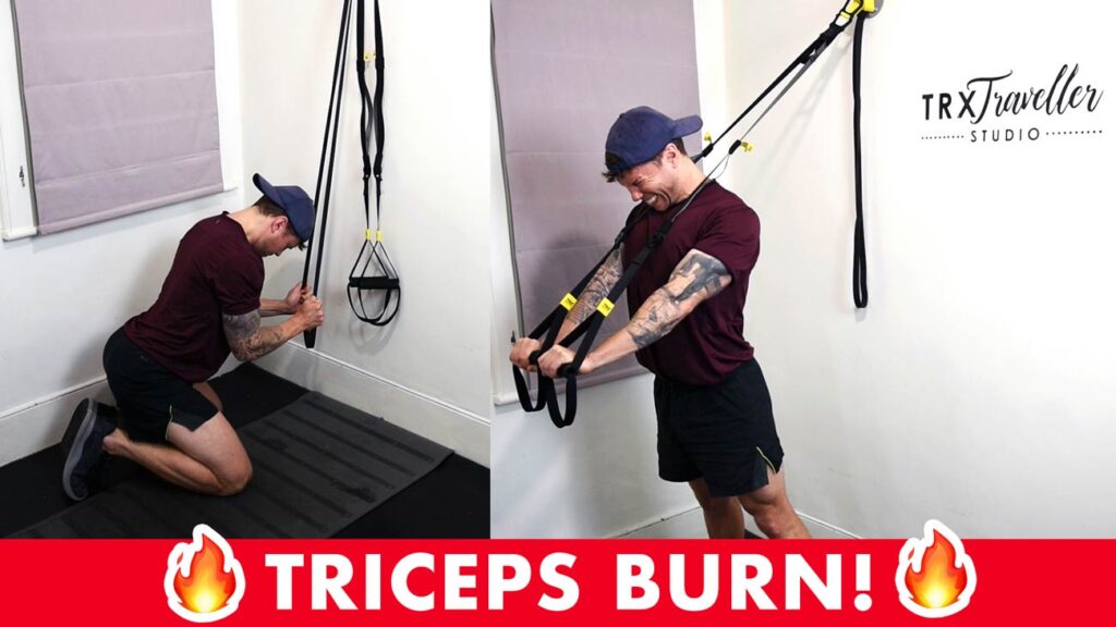 TRX & resistance band exercise for arms triceps - feel THIS BURN!
