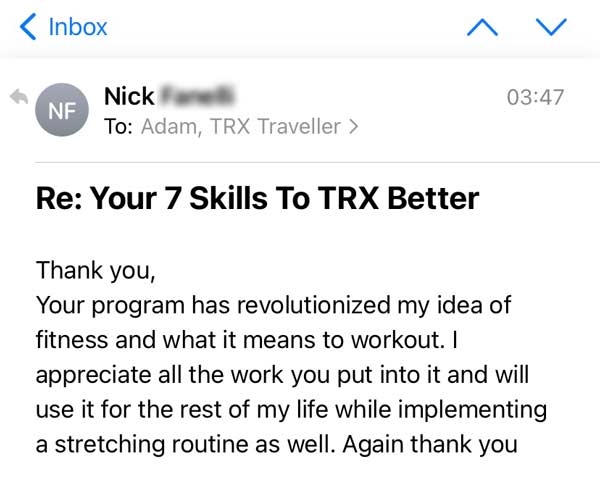 TRX Traveller Program Review