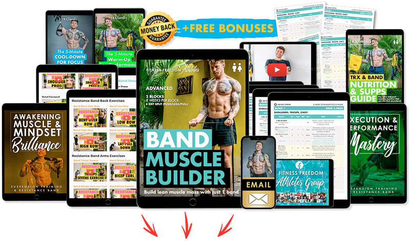 Resistance Band Muscle Builder Workout Program and exercises