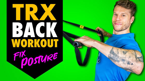 A Simple TRX Back Workout to Build Muscle & FIX Posture- Beginner 10 Minutes (Suspension Training)