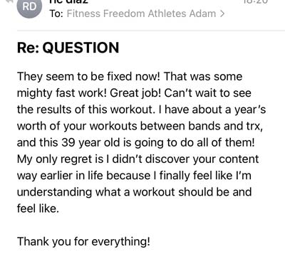 fitness freedom athletes with adam trx traveller review