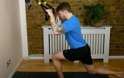 The Best Squat Alternative to Build Leg Muscles – TRX Suspension Trainer Reverse Lunge Leg Exercise