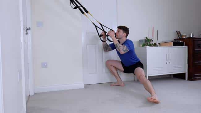 TRX side squat exercise