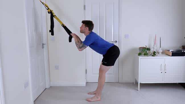 TRX leg extension exercise