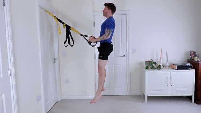 TRX Jump squats exercise