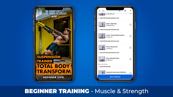 Suspension Training Total Body Transformation Workout Program and Exercises