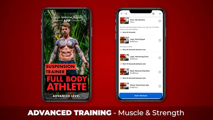 Advanced level Suspension Trainer full body athlete Workout Program and Exercises